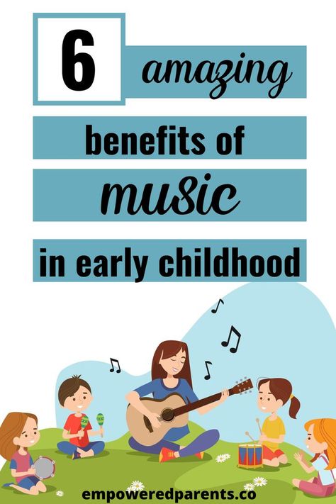 These are the benefits of music in early childhood and why it should become a part of your everyday routine with young kids. | Benefits of music for kids | Music benefits for kids | benefits of music education | Music Activities For Kids, Music Activities For Kids Preschool, Music Benefits, Preschool Art Lessons, Benefits Of Music, Child Development Activities, Homeschool Music, Preschool Music, Early Childhood Classrooms