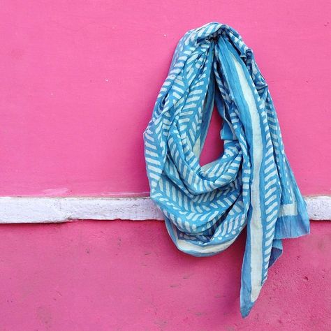 Sisters Lily and Hopie Stockman of @blockshoptextiles worked with a family of master printers in Bagru, India to create this scarf print using carved wooden blocks. Scarf Print, Life Style, A Family, To Create, J Crew, Lily, Carving, India, Instagram Photos