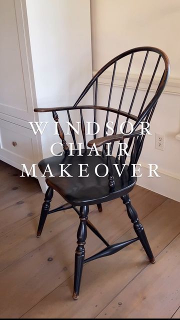 Megan Miller on Instagram: "I might make the internet mad with this one 😂 but that’s ok because I’m so pleased with this makeover! After much consideration, I painted my Facebook Marketplace windsor chairs black and I’m so glad I did. 🖤 #windsorchairs #facebookmarketplacefinds #mycountryhome #paintedfurniture #myhousebeautiful" Windsor Rocking Chair, Megan Miller, Windsor Chairs, Windsor Chair, Facebook Marketplace, Rocking Chair, Windsor, Painted Furniture, The Internet