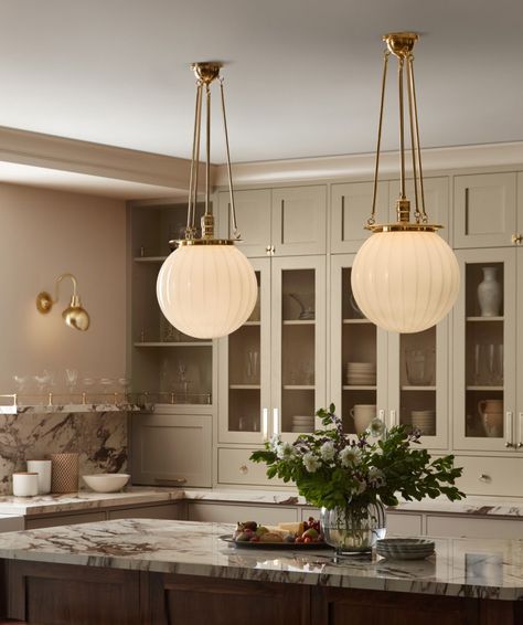 Pendant Lighting | Hanging Lights | Rejuvenation 3 Pendant Lighting, French Modern Lighting, Rejuvenation Hood Classic Pendant, White Milk Glass Pendant Light, Milk Glass Pendant Lights, Rejuvenation Pendant Lighting, Kitchen With Angled Ceiling, Vintage Pendant Lighting Kitchen, Pantry Chandelier