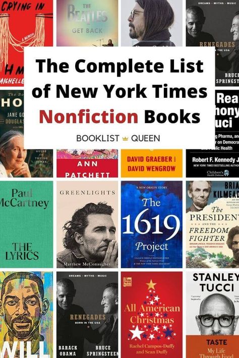 The complete Nonfiction New York Times bestseller books list with all the New York Times nonfiction best sellers of 2022. Find the top bestseller books of the year, the current New York Times bestselling nonfiction books list and see how long each nonfiction bestseller has been on the best seller list. History Nonfiction Books, Best Nonfiction Books 2023, New York Times Bestseller Books, New York Best Sellers Books, Nonfiction Books To Read, New York Times Best Sellers, Bestsellers Books, Best Nonfiction Books, Historical Nonfiction Books