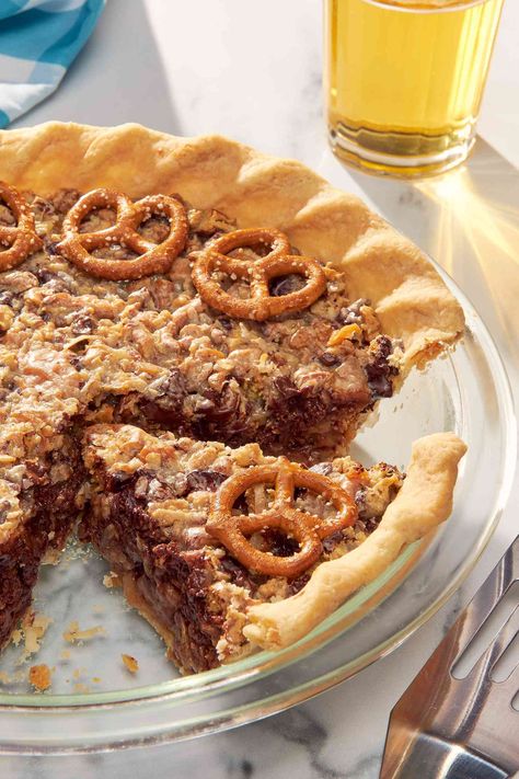 Texas Trash Pie: The Sweet and Salty Treat That's Better Than a Candy Bar Pie, Texas Trash Pie Recipe, Texas Trash Pie, Trash Pie, Texas Pie, Texas Trash, Round Top Texas, Cucumber Salad Recipe, Magic Bars