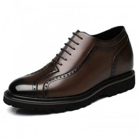 2024 Unique Elevator Brogue Oxfords Brown Hidden Lift British Wedding Shoes Add Taller 3inch / 7.5cm Leather Street Style, Shoe Chart, Men's Wedding Shoes, British Wedding, Brown Oxfords, Sneakers Street Style, Fresh Sneakers, Sneakers Looks, Martin Boots