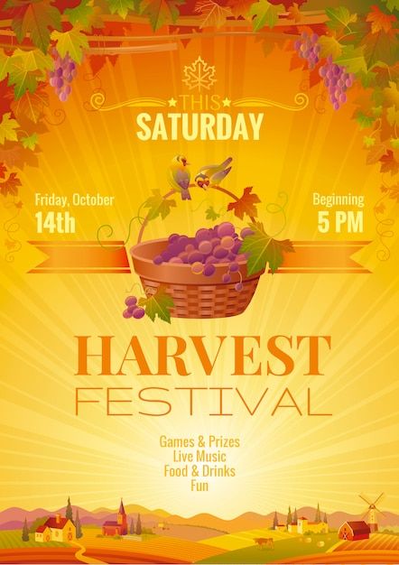 O-che Author Portfolio | Freepik Harvest Festival Games, Fall Party Invitations, Festival Games, Party Invitation Design, Game Prizes, Event Template, Party Invite Design, Festival Poster, Harvest Festival