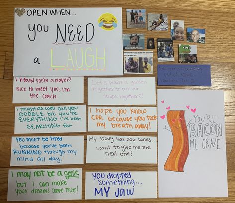 #openwhenletters Cute Ways To Ask Someone Out Girlfriends Creative, For When You Feel Letters, Open When Ideas For Best Friend, Open When Letters For Best Friend What To Put In, Open When Cards Ideas, Open When Your Bored, Open When Cards For Best Friend, Open When Cards For Boyfriend, Open When You Need A Laugh