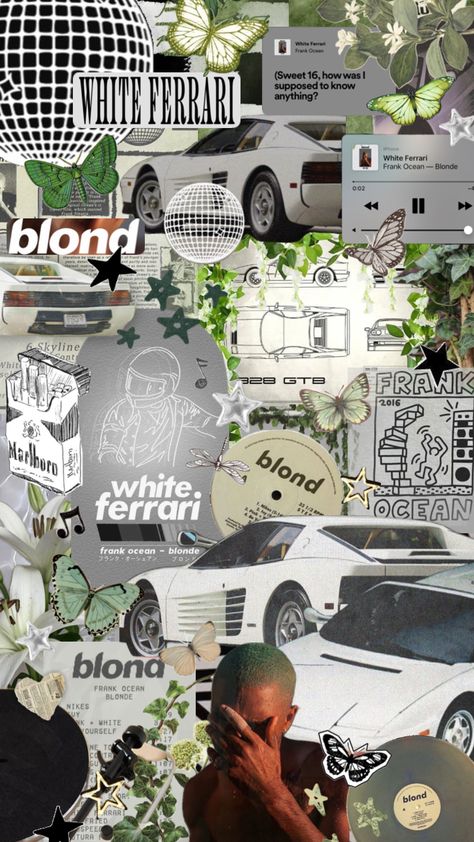 #frankocean #blond #blonded #white #whiteferrari #shufflefyp #music #sadgirl Frank Ocean Pink Aesthetic, Blonde Album, Frank Ocean Wallpaper, Red Aesthetic Grunge, White Ferrari, Skateboard Photography, Wallpaper Pink And White, Music Poster Design, Wallpaper White