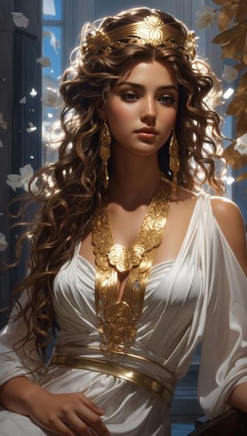 Bela ilustração de uma deusa grega afrod... | Premium Photo #Freepik #photo #grego #aphrodite #atena #capacete Photo Enhancer, Greek Women, Anime Show, Goddess Art, Greek Goddess, Character Portraits, Woman Face, Art Girl, Saatchi Art