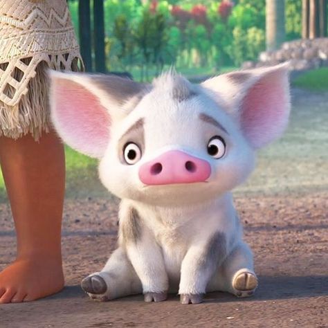 Disney Pig, Disney Moana Art, Disney Mignon, Moana Disney, Disney Princess Moana, Princess Moana, Disney Characters Wallpaper, Animated Animals, Disney Animals