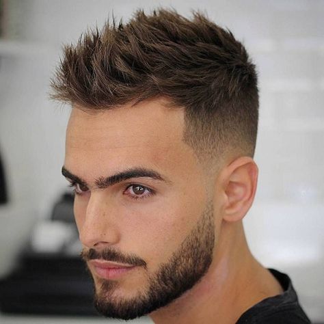 Short Hair Hairstyle Men, David Hair, Cool Mens Haircuts, Beard Style, Short Beard, Men Haircut Styles, American Crew, Mens Haircuts Fade, Popular Haircuts