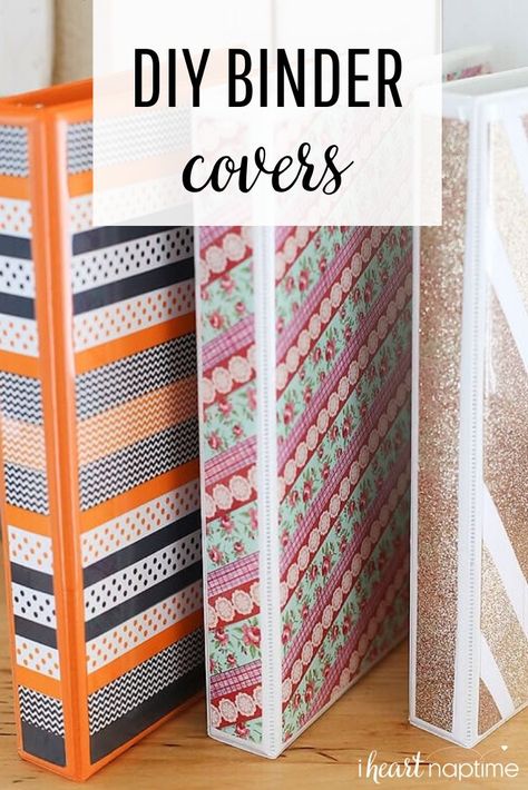 A simple and affordable back to school idea. These DIY Binder Covers are a fun way to customize any binder! #diy #diycrafts #crafts #craftideas #school #schoolorganization #organizing #organization #theinspirationboard Three Ring Binder Cover Diy, Cricut Binder Cover Ideas, 3 Ring Binder Cover Diy, Decorating Binders For School, Binder Decoration Ideas Aesthetic, School Binder Decoration Ideas, Diy Binder Cover Ideas, Binder Decoration Ideas, Binder Cover Ideas