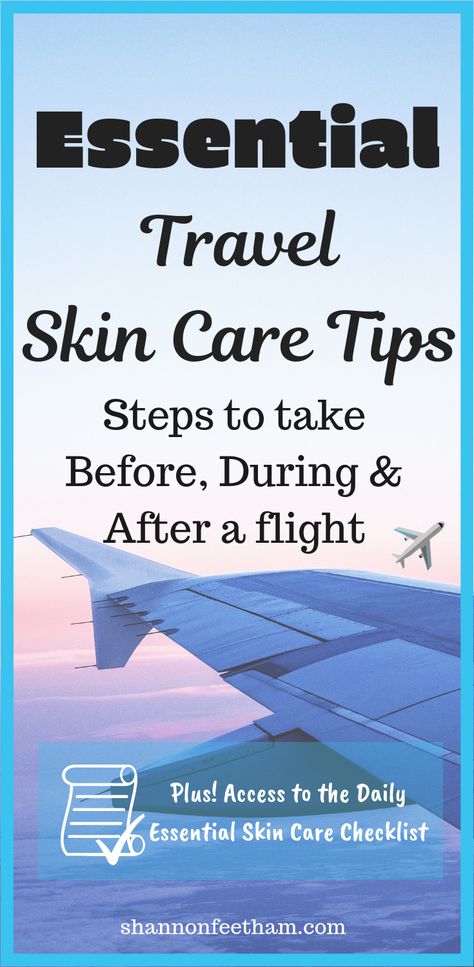 Essential Travel Skin Care Tips. Skin care advice for flights and travel. How to take care of your skin while traveling. What happens to your skin when you fly. Useful travel skin care tips. Best skincare products and tools for travel. Skin care steps for before, during and after a flight. By Shannon from shannonfeetham.com #beautytips #skincaretips #skincareroutine #skincareproducts #traveltips #beautyroutine Skin Myths, Steps Skincare, Skin Care Advice, Skin Care Routine For 20s, Travel Skincare, Natural Skin Care Remedies, Take Care Of Your Skin, Best Skincare, Best Skincare Products