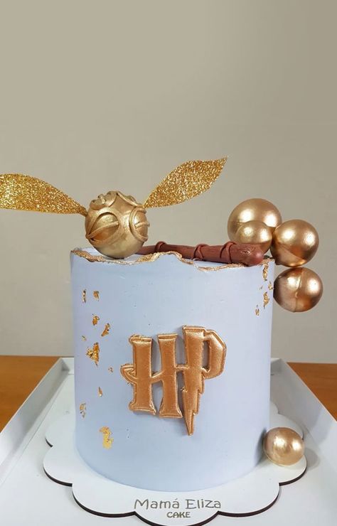 harry potter cake, harry potter birthday cakes, harry potter cake ideas, birthday cake ideas, cake ideas Harry Potter 21st Birthday Cake, Blue Simple Cake, Easy Harry Potter Cake, Cake Ideas Blue, Harry Potter Cake Ideas, World Cake, Cake With Gold, Harry Potter Birthday Cake, Penguin Cakes