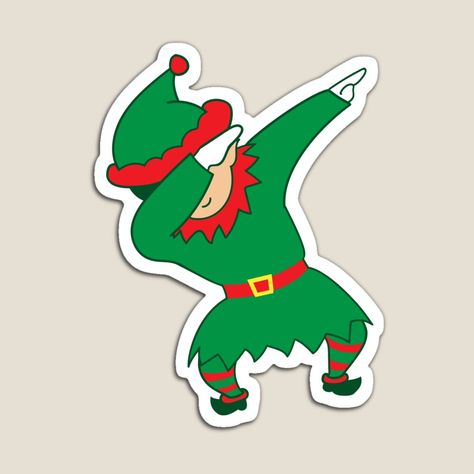 Get my art printed on awesome products. Support me at Redbubble #RBandME: https://www.redbubble.com/i/magnet/Dabbing-Elf-Dance-Christmas-Holiday-by-Ross-Sergey/96041468.TBCTK?asc=u Elf Dance, Dance Christmas, Holiday Stickers, Top Artists, Colorful Prints, Sticker Design, Sell Your Art, Elf, Christmas Holidays