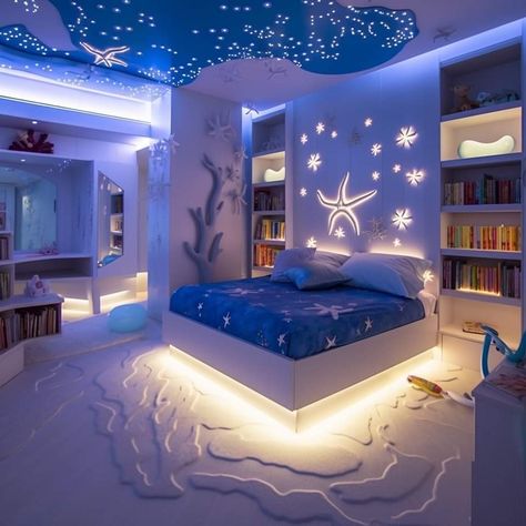 Treehouse Room, Beach Theme Bedroom, Fantasy Room, Ocean Bedroom, Ocean Room Decor, Ocean Ideas, Ocean And Beach, Surf Room, Dream Bedroom Inspiration