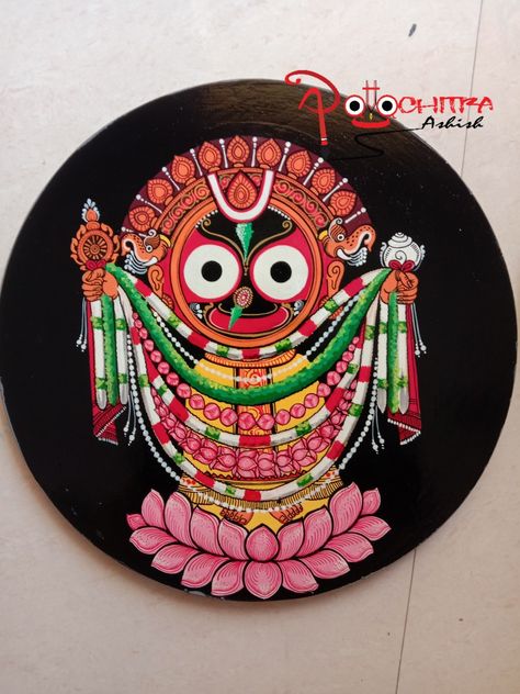 Lord Jagannath pattachitra painting on 12mm mdf board. Lord Jagannath Pattachitra, Puri Jaganath Paintings, Patachitra Paintings Jagannath, Lord Jagannath Paintings On Canvas, Jagannath Painting Art Mandala, Jagannath Lord Paintings, Jagannath Painting Art Acrylic, Jagannath Canvas Painting, Pattachitra Paintings Jagannath