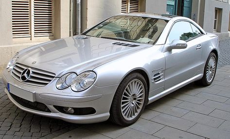 File:Mercedes SL 55 AMG front.  The SL55 AMG version was released in 2002.  The new model has only slight visual differentiators, the most noticeable is the three-slat grille rather than the four-slat version used previously. The top speed is limited to 250 km/h (155 mph), but can be extended to 300 km/h (186 mph) for an additional cost.[23] The 6.3 litre V8 replaced the current engine for the 2009 model year. Upon release in 2002 this was for its time the fastest automatic car in the world. Thi Mercedes Sl 63 Amg, Sl 55 Amg, Mercedes Cabriolet, Mercedes Sl55 Amg, Mercedes Sl55, Mercedes Benz Germany, Sl55 Amg, Mercedes Sl500, Bentley Arnage