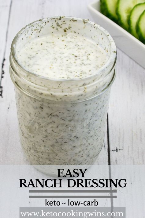 Homemade Keto Ranch Dressing, Keto Ranch Dressing Recipe Hidden Valley, Homemade Ranch Dressing Easy, Low Carb Ranch, Carnivore Ranch Dressing, Keto Ranch Dressing, Low Carb Ranch Dressing Recipe, Best Keto Salad Dressing, Keto Ranch