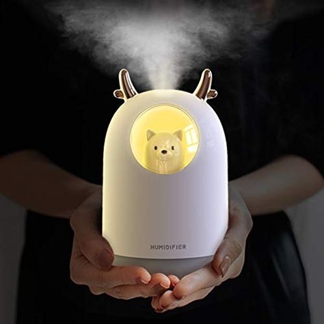 Amazon.com: HOPEME USB Cool Mist Humidifier, 300ml Mini Portable Humidifier with 7 Color LED Night Light, Adjustable Mist Mode and Auto Shut-Off, Quiet Operation for Kid, Child, Baby, Nursery (White Color): Home & Kitchen Best Humidifier, Air Diffusers, Aroma Essential Oil, Water Molecule, Cool Mist Humidifier, Night Light Kids, Air Humidifier, Pure Water, Xiamen