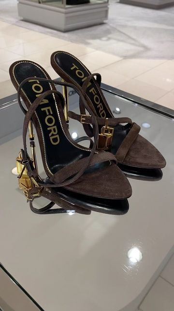 Personal Shopper on Instagram: "Tom Ford lock heels in brown suede $1250" Tomford Heels, Brown Heels Outfit, Tom Ford Heels, Tom Ford Shoes, Fashion Shoes Heels, Cute Shoes Heels, Heels Outfits, Shoe Inspo, Brown Heels