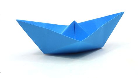 How to fold an origami boat out of paper. Easy paper boat tutorial step by step. Make A Paper Boat, Boat Hat, Origami Boat, Reference Pics, Paper Boat, Painting Classes, How To Fold, Square Paper, Paper Folding