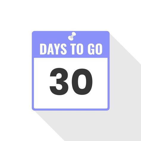 30 Days Left Countdown sales icon. 30 days left to go Promotional banner 30 Days To Go Wedding Countdown, Countdown Graphic, 30 Day Countdown, Daily Countdown, Vacation Countdown, Love Cartoon Couple, Promotional Banners, Cartoon Couple, Day Countdown