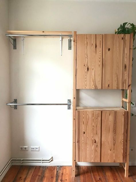 Ivar Closet, Dressing Ikea, Ikea Units, Gear Room, Home Nyc, Ikea Ivar, Ikea Kitchen Cabinets, Modern Houses Interior, Minimalist Interior Design