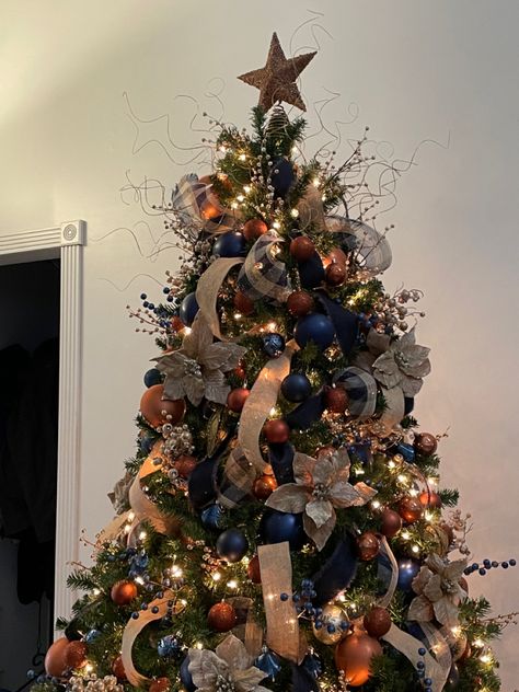 Blue And Wood Christmas Tree, Burgundy And Navy Christmas Tree, Christmas Tree Ideas Navy Blue And Gold, Navy And Rust Christmas Tree, Neutral And Navy Christmas Tree, Copper And Navy Christmas Tree, Navy Red Gold Christmas Tree, Silver Gold And Blue Christmas Tree, Navy And Brown Christmas Tree