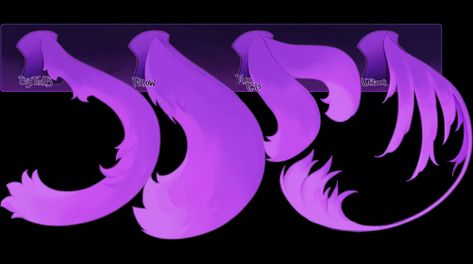 Fantasy Tail Design, Sharp Claws Drawing, Tail Ideas For Ocs, Types Of Tails Drawings, Dragon Tail Drawing Reference, Tail Concept Art, Tail Reference Drawing, Tail Designs Drawing, Demon Tail Drawing Reference