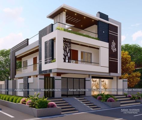 Front Elevation Wall Tiles Design, Home Front Elevation, Indian House Exterior Design, House Structure Design, Building Design Plan, House Outer Design, House Interior Design Styles, Small House Front Design, House Balcony Design