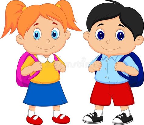 Boy And Girl Drawing, Student Clipart, Pre Primary School, Student Cartoon, Moral Stories For Kids, Boy And Girl Cartoon, Girls Clips, Cartoon Boy, Boy And Girl