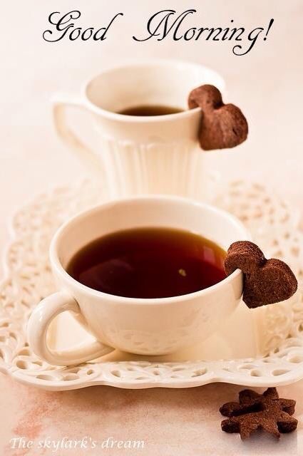 * Good morning coffee heart ♡ Romantic Tea, Cups Of Tea, Tea Cookies, Cuppa Tea, Morning Tea, Chocolate Coffee, Coffee Love, Chocolate Cookies, Cup Of Tea