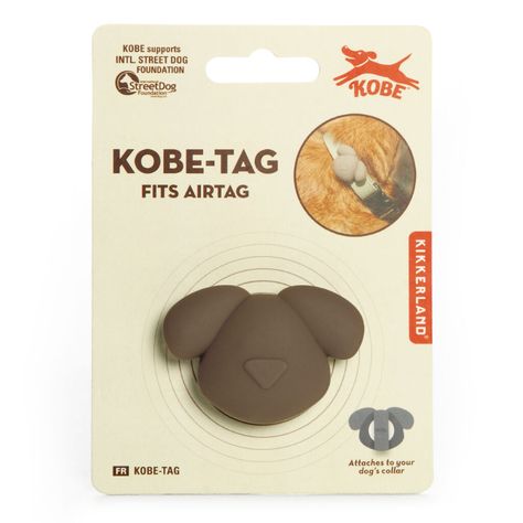 Kikkerland Kobe - Tag Fits Airtag Pet Camping, Toy Packaging, Street Dogs, Dog Collar Tags, Gifts For Dog Owners, Dog Face, Quirky Gifts, World Market, Dog Accessories