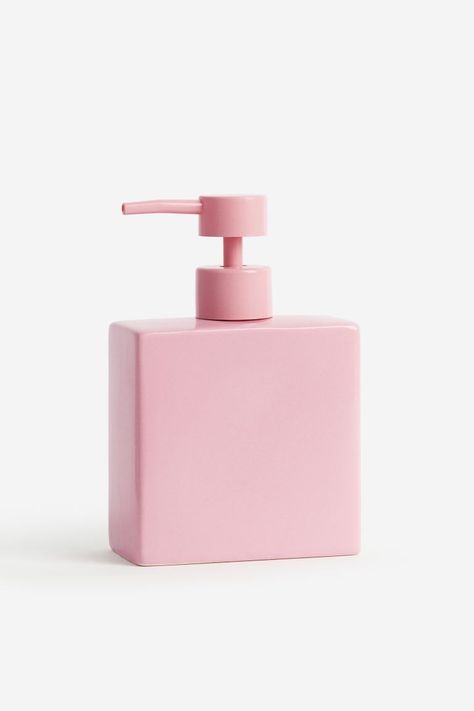 Pink Soap Dispenser, Pink Soap, Soap Colorants, Glass Soap Dispenser, Bathroom Soap Dispenser, Pink Bathroom, Soap Dispenser, Colored Glass, Blush Pink