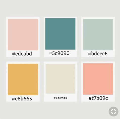 #design #graphicdesign #color Blue Grey Coral Color Palette, Peach And Mint Color Palette, Neutral Pastel Color Palette, Preppy Color Palette, Bright Color Palette, Color Palette Inspiration, Hex Color Palette, Color Schemes Colour Palettes, Palette Inspiration