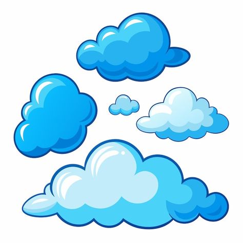 Vector un conjunto de nubes con azul y b... | Premium Vector #Freepik #vector #cloud #colecciones #adornos #nubes Teaching Board, Cloud Vector, Premium Vector, Collage, Pins, Quick Saves