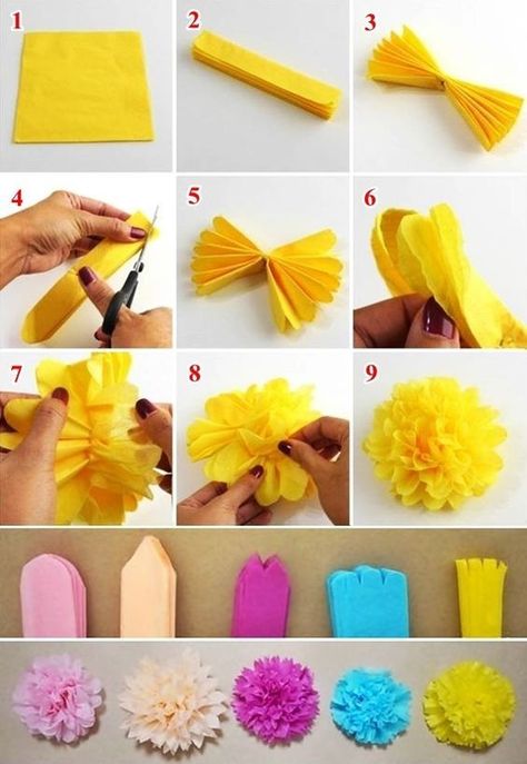 Wall Aquarium, Tissue Paper Flowers Diy, ليلو وستيتش, Idee Babyshower, Diy Flores, Flower Pots Outdoor, Tissue Paper Flowers, Paper Towel Roll Crafts, Gift Flower