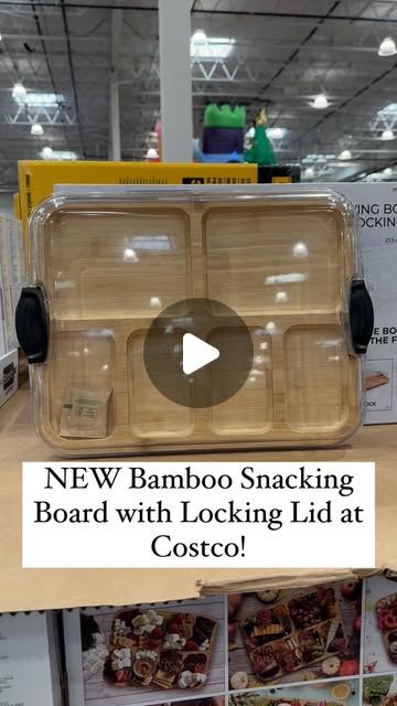 Costco Empties on Instagram: "NEW Bamboo Snacking Board with Locking Lid at Costco!

#costco_empties #costco #costcofinds #snacking #snackboard #charcuterie #charcuterieboard #grazingtables #grazingtable #grazingboard #grazingplatter #entertaining" Snacking Board, Costco Finds, Snack Board, Grazing Tables, Charcuterie Board, Snacks, On Instagram, Instagram