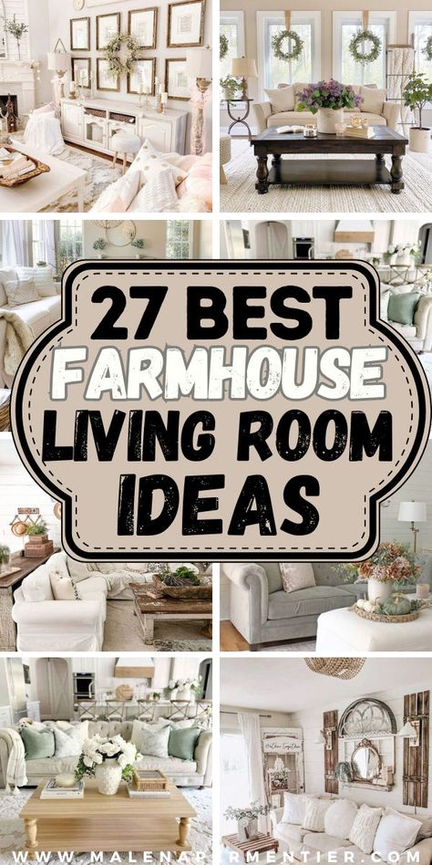 farmhouse living. room ideas Modern Farmhouse Small Living Room Ideas, Farmhouse Living Room Paint Ideas, Farmhouse End Table Decor Ideas, Colorful Farmhouse Decor Living Room, Farmhouse Livingrooms Design, Country Farmhouse Interior Design, Cozy Farmhouse Living Room Decor, Small Living Room Farmhouse, Rustic Living Room Ideas Farmhouse Style