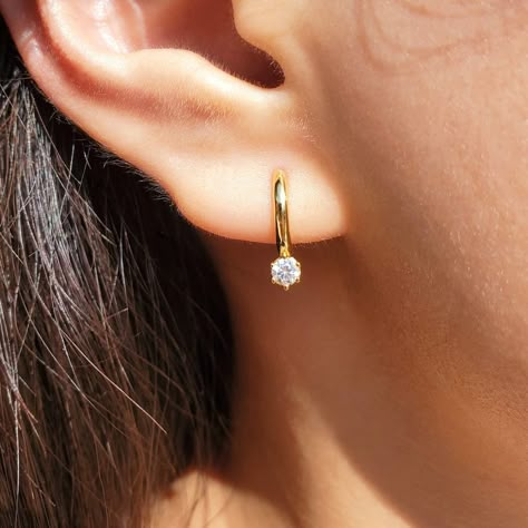 Buy Cz Earrings, Dainty Earrings, Conch Earrings, Tiny Earrings, Gold Huggie Earrings, Silver Huggies, Wedding Jewelry, LUISA EARRINGS Online in India - Etsy Dainty Gold Earrings Medium Length, Minimalist Earrings Studs Amyo Jewelry, Affordable Gold Earrings For Anniversary, Small Gold Earrings Bridesmaids, Luxury Single Earring For Everyday, Cheap Simple Yellow Gold Earrings, Cheap Minimalist Earrings For Gifts, Cheap Simple Everyday Earrings, Cheap Casual Single Earring