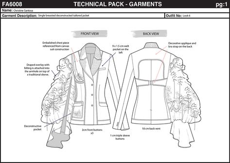 Technical Drawings Fashion, Cads Fashion, Blazer Technical Drawing, Jacket Technical Drawing, Technical Drawing Fashion, Fashion Technical Drawing, Illustrated Clothing, Technical Flats, Technical Sketch