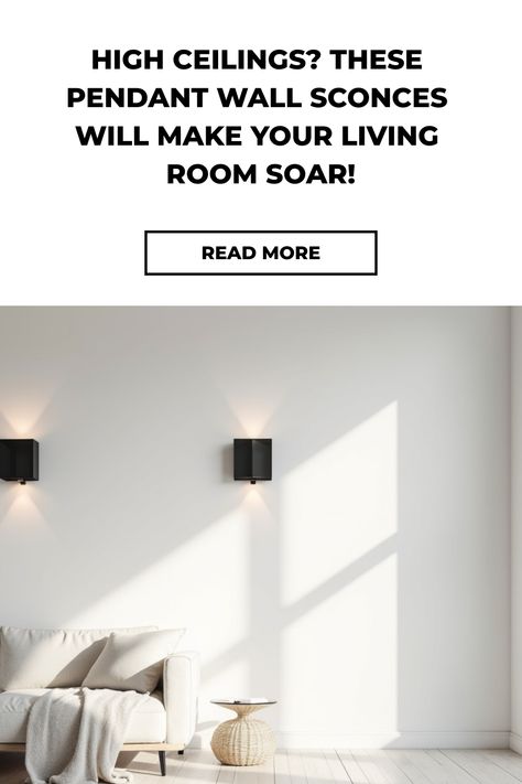 Contemporary living room with long pendant wall sconces hanging from high ceiling Black Sconces Living Room, Living Room Wall Sconces, Lighting Fixtures Living Room, Hallway Sconces, Wall Sconces Living Room, Black Sconces, Modern Living Room Wall, Sconces Living Room, Living Room Light Fixtures