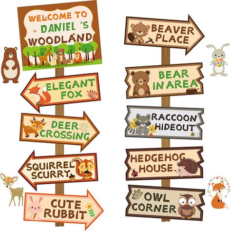 Woodland Party Games, Animal Party Decorations, Woodland Animals Party, Pet Scrapbook Layouts, Preschool Decor, Halloween Christmas Decorations, Woodland Birthday Party, Baby Boy 1st Birthday Party, Pet Scrapbook