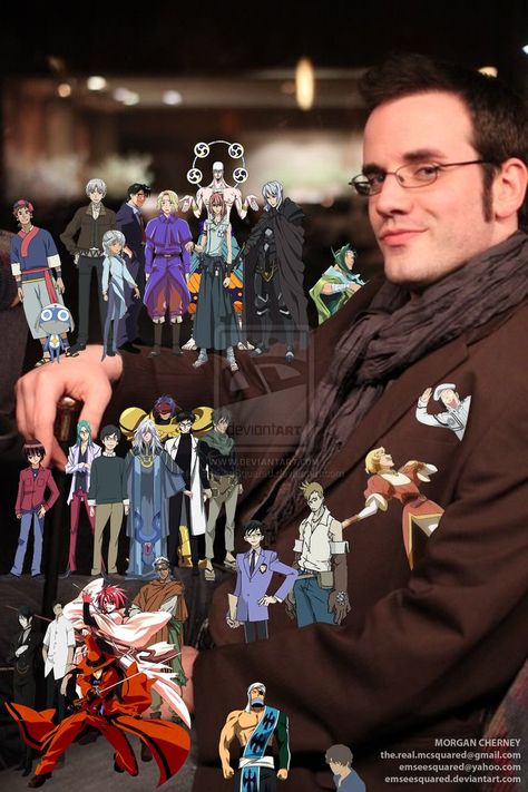 J Michael Tatum...This guy does some amazing charactor voices.... Kyouya Ootori, J Michael Tatum, Character Collage, Ouran Highschool, Spice And Wolf, Sebastian Michaelis, High School Host Club, Ouran High School Host Club, Black Butler Kuroshitsuji