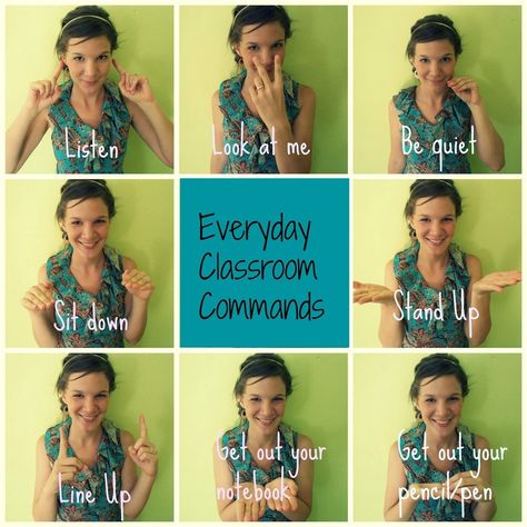 Classroom Sign Language, Sign Language Games, Classroom Commands, Total Physical Response, Language Website, Sign Language For Kids, Sign Language Lessons, Sign Language Phrases, Language Games