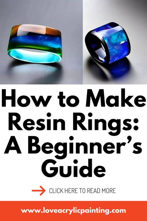 Hello enchanting creatives! Have you ever wanted to make your own resin rings? Check out my blog post on LoveAcrylicPainting.com where I share step-by-step instructions and photos to guide you through the process. You won't believe how easy it is to make your own unique jewelry. Head over to my blog now and let's get creative together! 💍✨ #resinrings #diyjewelry #loveacrylicpainting #enchantingcreatives Resin Rings Tutorial, How To Make Resin Rings, Resin Rings Diy, Resin Ring Ideas, Diy Resin Ring, Make Your Own Resin, Uv Resin Crafts, How To Make Resin Jewelry, Love Acrylic Painting