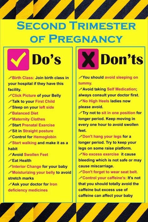 Second Trimester Tips, Pregnancy Do's And Don'ts, Dos And Donts Pregnancy, Prenatal Workout Second Trimester, Pregnancy Second Trimester, Second Trimester Workouts, Second Trimester Pregnancy, Antenatal Care, First Trimester Pregnancy