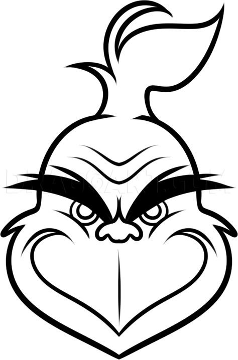 Draw The Grinch, The Grinch Cartoon, Christmas Drawings For Kids, Grinch Drawing, Grinch Coloring Pages, Grinch Crafts, Grinch Face Svg, Le Grinch, Grinch Christmas Party