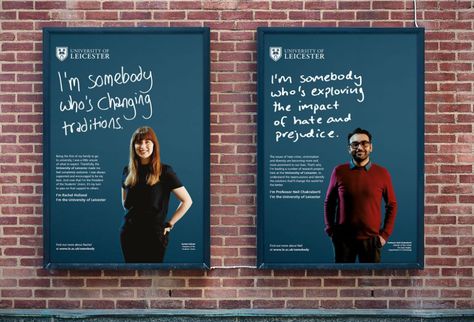 University of Leicester – Recruitment Campaign and Advertising — Michon Ltd Hiring Campaign Design, Education Advertising, University Campaign Advertising, Students Creative Ads, University Ads Ad Campaigns, College Advertisement, Brand Campaign Ideas, University Recruitment Campaign, Recruitment Campaign Creative