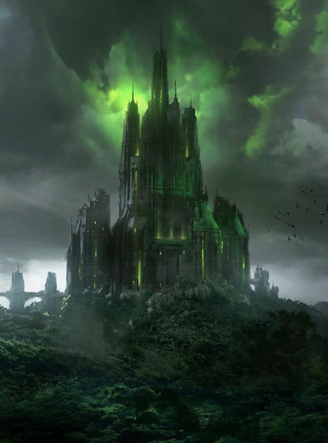 The Corrupted Castle by Espen Olsen Saetervik (Fantasy Art Watch) Dnd Scenarios, Magic Architecture, Fantasy Scenarios, Medieval Places, Gate City, Akali League Of Legends, Spiral Galaxy, Gothic Fantasy Art, Castle Art