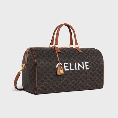 TRIOMPHE CANVAS - WOMEN HANDBAGS | CELINE Boston Bag, Celine Triomphe, New Sneakers, Celine Bag, Small Leather Goods, Chain Bags, Luxury Handbags, Leather Handle, Belt Bag